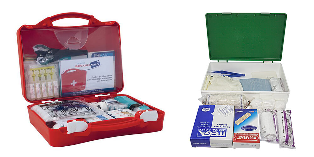 Trousse de secours a pharmacie 1er soins pour voyage voiture